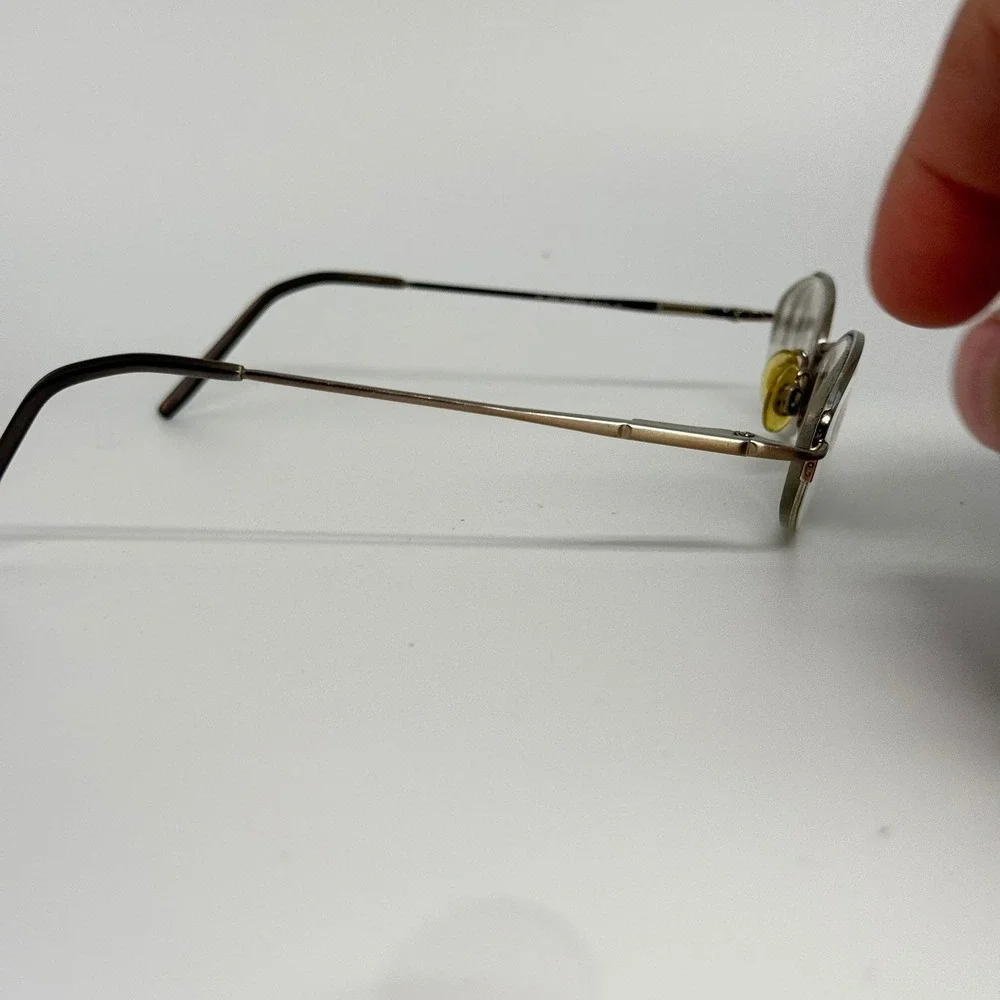 Anne Klein AK 9038 K1536-S Gold Oval Semi Rimless Eyeglass Frames 50-18-135
